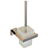 economico Porta scopino WC-scopino per WC con supporto, scopino per WC in acciaio inox a parete in ceramica verniciato gommato e supporto per bagno