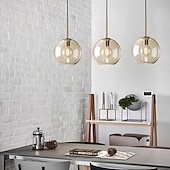cheap Island Lights-20 cm Single Design Pendant Light Glass Glass Electroplated Vintage Nordic Style 110-120V 220-240V