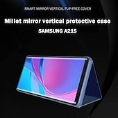 abordables Carcasas Samsung-teléfono Funda Para Samsung galaxia S24 S23 S22 S21 S20 Ultra Plus FE A54 A34 A14 A72 A52 A42 A71 A51 A31 Note 20 Ultra 10 Plus S25 Ultra Funda Completa con Soporte Espejo Activación al abrir