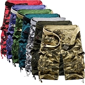 economico Classico-Per uomo Pantaloncini cargo Pantaloncini mimetici Pantaloncini da Escursionismo Multi-tasche Tasche Multiple Mimetico Traspirante All'aperto Lunghezza al ginocchio Casuale Quotidiano Streetwear