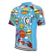 economico Maglie da uomo-Per uomo Maglia da ciclismo Manica corta Bicicletta Maglietta / Maglia Superiore con 3 tasche posteriori Ciclismo da montagna Cicismo su strada Traspirante Asciugatura rapida Traspirazione umidit