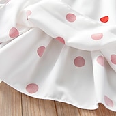 abordables Robes Décontracté-Robe Fille Enfants Petit Cachemire Imprimer Rouge Blanche Mousseline de soie Midi Manches Courtes Actif Robes Eté Standard 2-9 ans