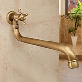 economico Da muro-rubinetto esterno in rame antico allungato singolo rubinetto freddo mop piscina rubinetto esterno a parete girevole