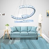 رخيصةأون نجف-3-ring led عاكسة للضوء pandent ضوء كريستال تصميم دائرة الثريا الفولاذ المقاوم للصدأ طبقات النمط الفني النمط الرسمي مطلي بالكهرباء الفنية led 110-240v