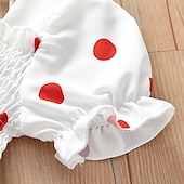 abordables Robes Décontracté-Robe Fille Enfants Petit Cachemire Imprimer Rouge Blanche Mousseline de soie Midi Manches Courtes Actif Robes Eté Standard 2-9 ans
