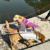 お買い得  ライフジャケット-犬用 犬のライフジャケット 調整可能 安全用具 犬服