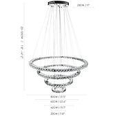 economico Lampadari-Lampadari di cristallo moderni con anello a led Lampadari di cristallo a forma di fai da te Lampada a sospensione per interni Lampada a sospensione a sospensione Lampadari a sospensione Lampade a
