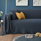preiswerte Sofadecke-Sofabezug Sofadecke einfarbig Couchbezug Couchschutz Sofaüberwurf waschbar für Sessel/Wohnzimmer/3 Sitzer/4 Sitzer/L-Form Sofa moderne geprägte Polyester/Baumwoll-Mischung Überzüge