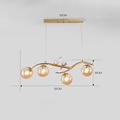 economico Luci Isola cucina-83 cm lampada a sospensione a led elemento animale forme geometriche design unico lampada a sospensione in metallo stile artistico stile moderno sputnik finiture verniciate stile nordico moderno