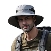 economico Copricapo da esterno-Cappello Per uomo Cappello da sole Cappello a secchiello Cappello da escursionismo Antivento Traspirante Asciugatura Rapida per Pesca Arrampicata Spiaggia Tinta unica Seta Estate Primavera Autunno