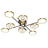 お買い得  フラッシュマウント＆セミフラッシュマウント-4/6/8ヘッドLEDシーリングライトサークルデザインフラッシュマウントライトクリスタルLEDノルディックスタイル220-240v