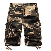 economico Classico-Per uomo Pantaloncini cargo Pantaloncini mimetici Pantaloncini da Escursionismo Multi-tasche Tasche Multiple Gamba Dritta Mimetico Traspirante All&#039;aperto Lunghezza al ginocchio Casuale Quotidiano