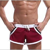 cheap Mens Active Shorts-Men&#039;s Running Shorts Athletic Shorts Drawstring Stripe-Trim Bottoms Athletic Athleisure Breathable Soft Quick Dry Fitness Gym Workout Marathon Sportswear Activewear Stripes Black / Orange Black White