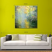 economico Quadri paesaggistici-Hang-Dipinto ad olio Dipinta a mano Quadrato Astratto Moderno Include interno della montatura