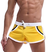 cheap Mens Active Shorts-Men&#039;s Running Shorts Athletic Shorts Drawstring Stripe-Trim Bottoms Athletic Athleisure Breathable Soft Quick Dry Fitness Gym Workout Marathon Sportswear Activewear Stripes Black / Orange Black White