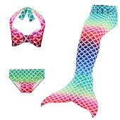 Kinderen Voor meisjes 3 stuks Zeemeermin zwemkleding Badmode Bikini Bikini Zwemmen Kleurenblok Regenboog Actief leuke Style Blote rug Badpakken 2-9 jaar Zomer Regenboog voordelige Zeemeermin badpak-Kinderen Voor meisjes 3 stuks Zeemeermin zwemkleding Badmode Bikini Bikini Zwemmen Kleurenblok Regenboog Actief leuke Style Blote rug Badpakken 2-9 jaar Zomer Regenboog