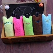 abordables Jouets pour chats-2 pièces broyage des dents jouets cataire drôle interactif en peluche jouet pour chat chaton à mâcher jouet vocal griffes morsure de pouce chat menthe pour chats chaud