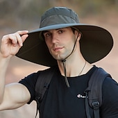 billiga Huvudbonader för utomhusbruk-bred rand solhatt hink hatt upf50 + vattentät packbar snabb torr vår sommar polyester hatt för fiske camping&amp;amp; vandring