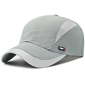 abordables Gorras, sombreros y viseras-Lienzo Gorra de Béisbol Gorra para Correr Gorro para el Sol Mujer Hombre Sombrero Retazos Ajustable Protección Solar Ligero para Aptitud física Béisbal Corriendo Otoño Primavera Verano Negro Gris