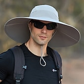 billiga Huvudbonader för utomhusbruk-bred rand solhatt hink hatt upf50 + vattentät packbar snabb torr vår sommar polyester hatt för fiske camping&amp;amp; vandring