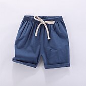 voordelige Broeken-Jongens 3D Effen Kleur Broek Short Basic Kinderen 2-9 jaar School