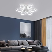 cheap Dimmable Ceiling Lights-6/8/12/15 Heads LED Ceiling Light Lotus Design  Ceiling Lamp Modern Artistic Metal Acrylic Style Stepless Dimming Bedroom Painted Finish Lights 110-240V ONLY DIMMABLE WITH REMOTE CONTROL Flower Design