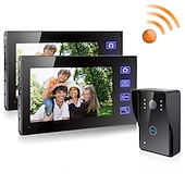 cheap Video Door Phone Systems-Wireless 7 inches Video Intercom Video Doorphone/Doorbell HD LCD Touch Screen Phone Two-way Clear Home Security Camera Monitor for Home Door Access Control Security