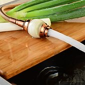 Χαμηλού Κόστους Αποσπώμενος Ψεκαστήρας-τραβήξτε έξω βρύση μίξερ νεροχύτη κουζίνας με ψεκαστήρα, 360 περιστρεφόμενες βρύσες κουζίνας με ψηλό τόξο, vintage μονή λαβή βρύση νερού δοχείου μιας τρύπας με κρύο ζεστό σωλήνα χρυσό ροζ χρυσό