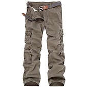 cheap Cargo Pants-Men&#039;s Work Pants Hiking Cargo Pants Hiking Pants Trousers Camo Winter Summer Outdoor Ripstop Multi-Pockets Breathable Soft Cotton Pants / Trousers Army Green Khaki Black Coffee Work Hunting Fishing