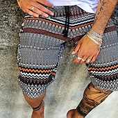 economico Vacanza-Per uomo Pantaloncini Pantaloncini estivi Bermuda Pantaloncini da spiaggia A cordoncino Stampa Stampe astratte Comfort Leggero Lunghezza del ginocchio Per eventi Spiaggia Moda Informale 1 2 Anelastico