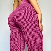 tanie Legginsy i legginsy do jogi-Damskie Spodnie do jogi Scrunch Butt Ruched Butt Lifting Podnoszenie pośladków Rozciągnięcie w 4 kierunkach Wyszczuplenie brzucha Wysoka talia Trening w siłowni Bieganie Zdatność Rajstopy Getry Doły