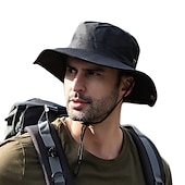 economico Copricapo da esterno-Cappello Per uomo Cappello da sole Cappello a secchiello Cappello da escursionismo Antivento Traspirante Asciugatura Rapida per Pesca Arrampicata Spiaggia Tinta unica Seta Estate Primavera Autunno