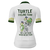 preiswerte Radtrikot Damen-Damen Radtrikot Grafik Gemustert Lustig Kurzarm Fahhrad Trikot Oberteil mit 3 Gesäßtaschen Mountainbike MTB Straßenradsport Schnelltrocknend Weich Reflektierende Streifen Rückentasche Sport Weiß Gelb