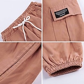 cheap Bottoms-Back to School Girls' 3D Solid Color Pants Summer Spring Fall Active Cargo Kid's Teen School Outdoor Daily
