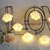 halpa Paristokäyttöinen-1,5m 3m Valosarja 10/20 LED 1 set Lämmin valkoinen Moniväri Uuden vuoden söpö juhlakoriste AA-paristot