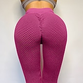 tanie Legginsy i legginsy do jogi-Damskie Spodnie do jogi Scrunch Butt Ruched Butt Lifting Podnoszenie pośladków Rozciągnięcie w 4 kierunkach Wyszczuplenie brzucha Wysoka talia Trening w siłowni Bieganie Zdatność Rajstopy Getry Doły