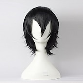 economico Parrucche da festa-parrucche sintetiche corte per donna bianco viola blu biondo giallo nero rosso parrucca cosplay femminile parrucca carnevalesca in fibra ad alta temperatura
