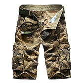 levne Klasický-Pánské Šortky s kapsami Camo šortky Kraťasy Dağcı Şortu Zip Multi kapsa Kamuflážní barva Denní Dovolená Šik ven stylové Vojenská zelená Khaki Neelastické