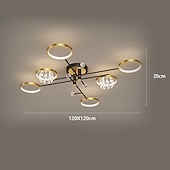 お買い得  フラッシュマウント＆セミフラッシュマウント-4/6/8ヘッドLEDシーリングライトサークルデザインフラッシュマウントライトクリスタルLEDノルディックスタイル220-240v