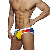 economico Costumi da Bagno per Uomini-Per uomo Costumi da bagno Slip da bagno Color Block Antiparassitario A prova di perdita Spiaggia Piscina Di tendenza Semplice Arcobaleno Media elasticità