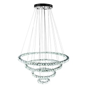 economico Lampadari-Lampadari di cristallo moderni con anello a led Lampadari di cristallo a forma di fai da te Lampada a sospensione per interni Lampada a sospensione a sospensione Lampadari a sospensione Lampade a