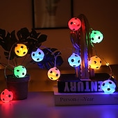 billige USB-drevet-ledet fotballstrengelys euro cup 3m 1,5m batteri eller usb-drift verdensmesterskap diy fotball fairy lights bar ktv club party barnerom dekorasjon