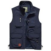 economico Gilet da Pesca per Uomo-Per uomo Gilet da pesca Gilet tattico militare Gilet / gilet da escursionismo Senza maniche Gilet / Gilet Giacca Superiore Esterno Traspirante Asciugatura rapida Leggero Multi Pocket Estate Elastene