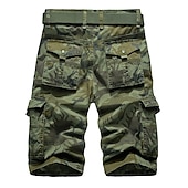 levne Klasický-Pánské Šortky s kapsami Camo šortky Kraťasy Dağcı Şortu Zip Multi kapsa Kamuflážní barva Denní Dovolená Šik ven stylové Vojenská zelená Khaki Neelastické