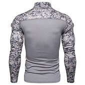 billiga Blast-Herr Stridskjorta Jakt-T-shirt med kamouflagemönster Taktisk militärskjorta Kamouflage Långärmad Utomhus Vår Höst Snabb tork Svettavvisande Bekväm Andningsfunktion Överdelar Polyester Camping