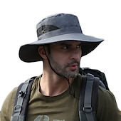 economico Copricapo da esterno-Cappello Per uomo Cappello da sole Cappello a secchiello Cappello da escursionismo Antivento Traspirante Asciugatura Rapida per Pesca Arrampicata Spiaggia Tinta unica Seta Estate Primavera Autunno