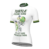 preiswerte Radtrikot Damen-Damen Radtrikot Grafik Gemustert Lustig Kurzarm Fahhrad Trikot Oberteil mit 3 Gesäßtaschen Mountainbike MTB Straßenradsport Schnelltrocknend Weich Reflektierende Streifen Rückentasche Sport Weiß Gelb