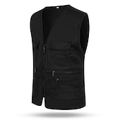 cheap Men&#039;s Vest-Men&#039;s Hiking Fishing Vest Work Vest Outdoor Casual Lightweight with Multi Pockets Autumn / Fall Spring Travel Cargo Safari Photo Wear Resistance Breathable Waistcoat Jacket Coat Top