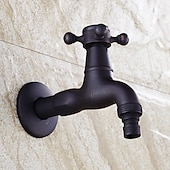 cheap Wall Mount-Outdoor Faucet Wall Mounted Single Handle/Outdoor/Indoor One Hole Centerset Retro Vintage Decorative Solid Brass Bathroom Sink Faucet Faucet Tap