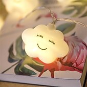 halpa Paristokäyttöinen-1,5m 3m Valosarja 10/20 LED 1 set Lämmin valkoinen Moniväri Uuden vuoden söpö juhlakoriste AA-paristot